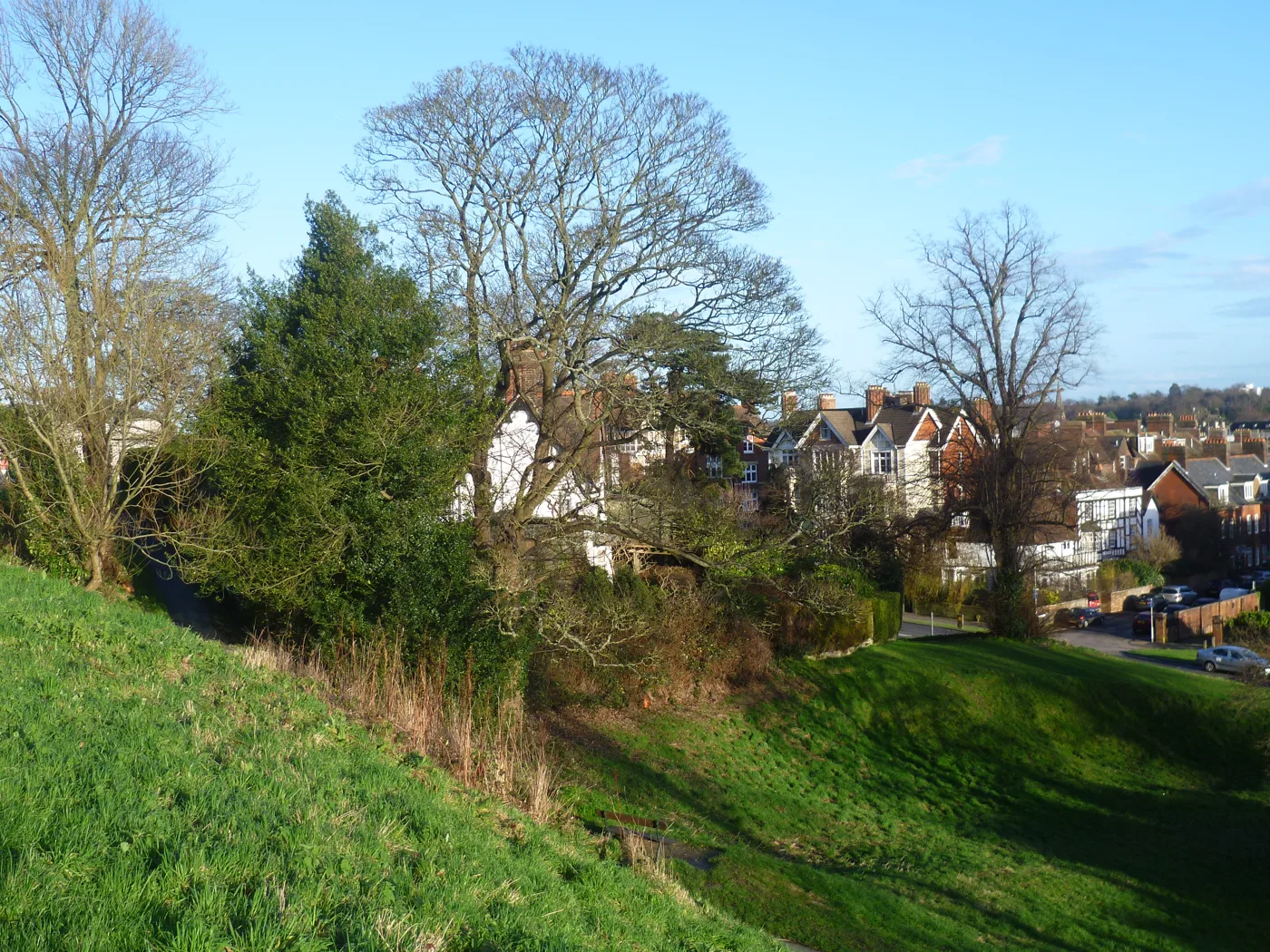 Tunbridge Wells Common, where the open land runs up against the built edge of the town. The Lodge stands at the Common's southern tip and is not in view here.