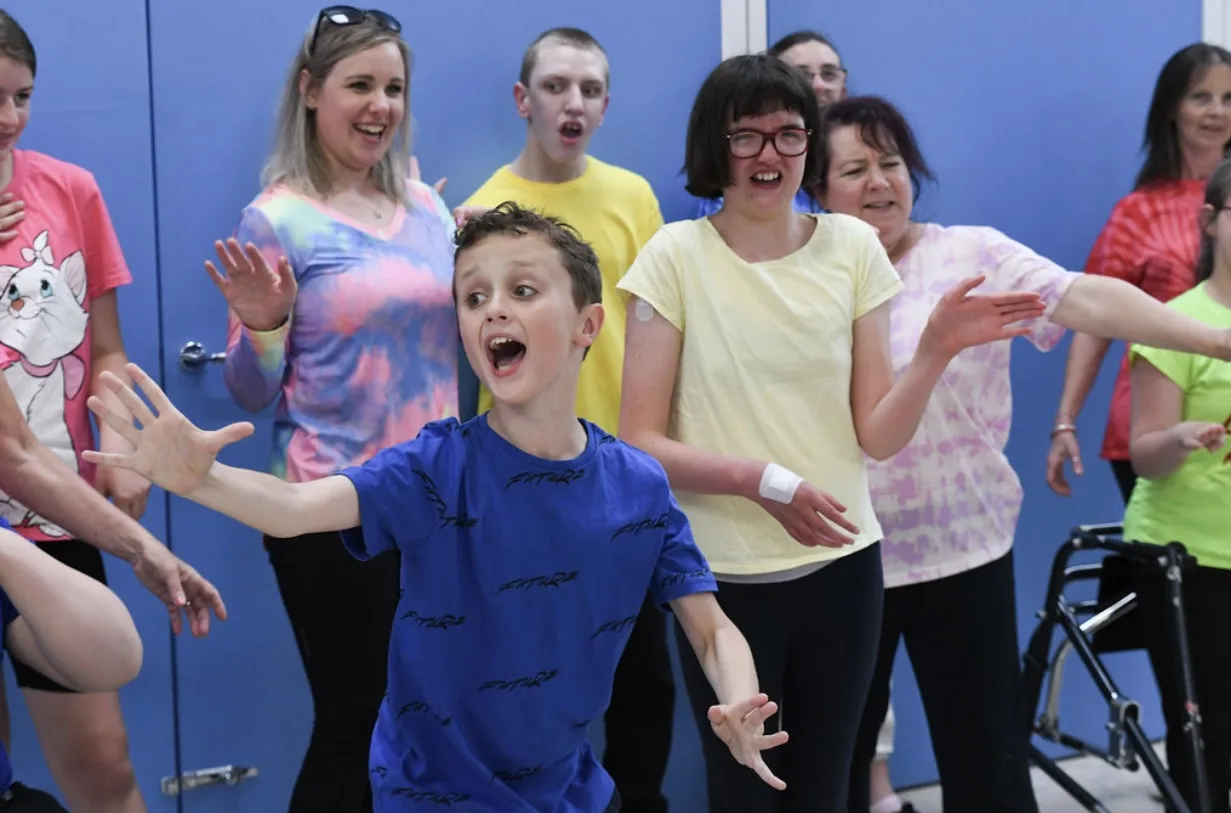 This Is Us dancers and helpers during a session
