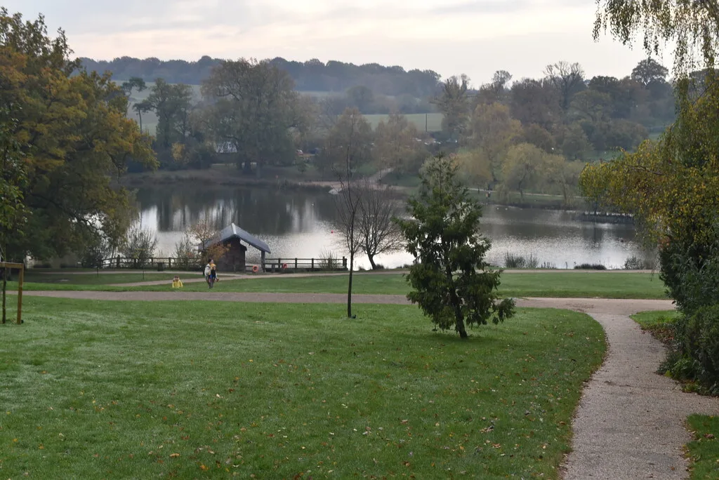 Dunorlan Park and its lake, where Royal Tunbridge Wells Round Table fires the display on 7 November. The fireworks are set off across the water and watched from the hill opposite. This is a daytime view and was not taken at a display