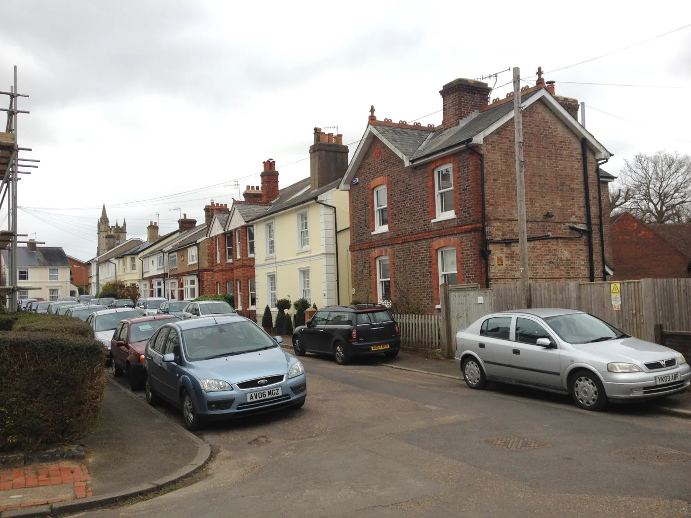 Terraced and semi-detached houses on Thomas Street, Royal Tunbridge Wells. The borough average is now £445,133, down 3.0% on a year ago