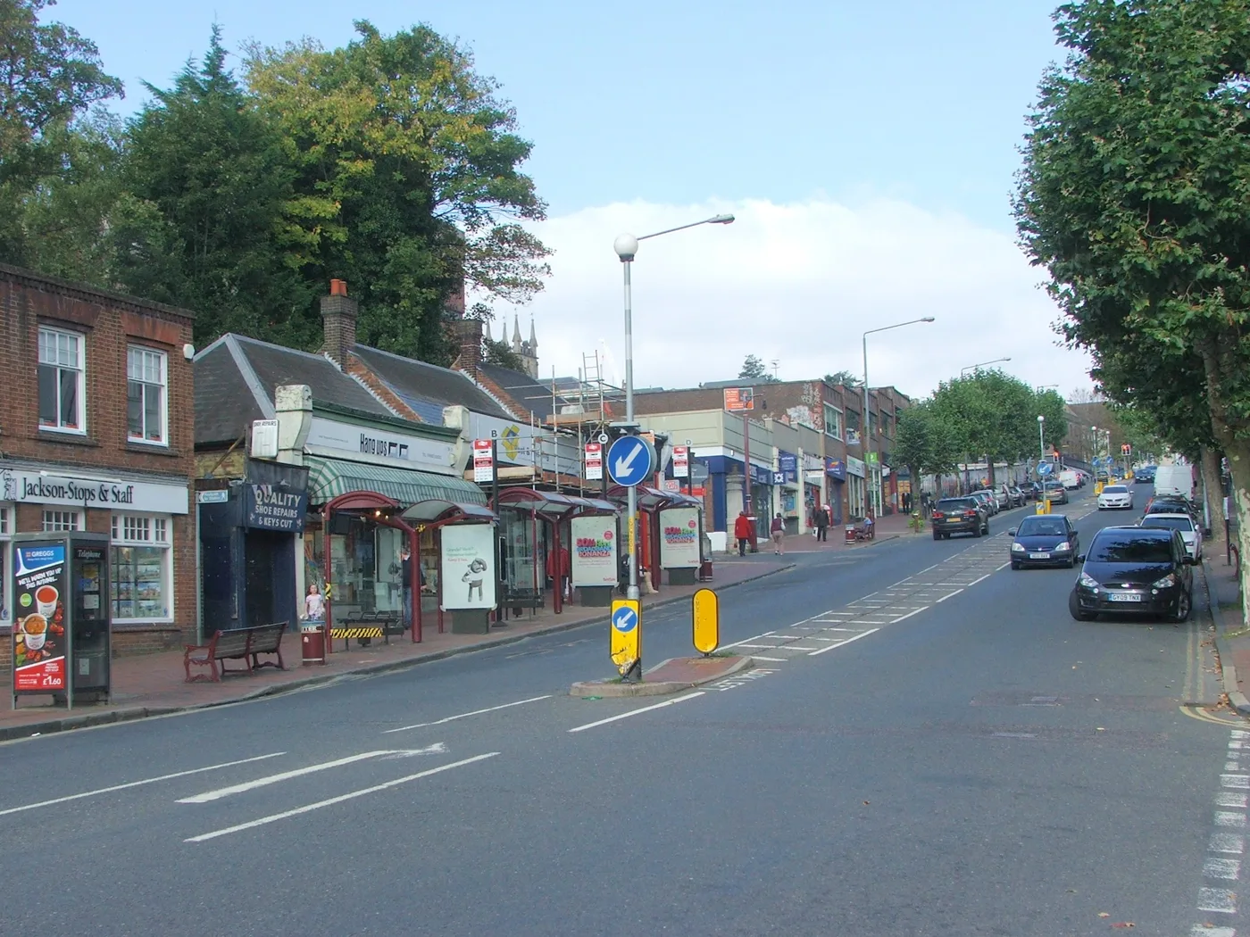 Mount Pleasant Road, Royal Tunbridge Wells, the street that carries one of the town's two bus gates
